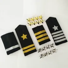 1/2/3/4 цвета: золотистый, серебристый бары Stars Airline эполет для пилота униформа для охранников производительность рубашки пальто эполет