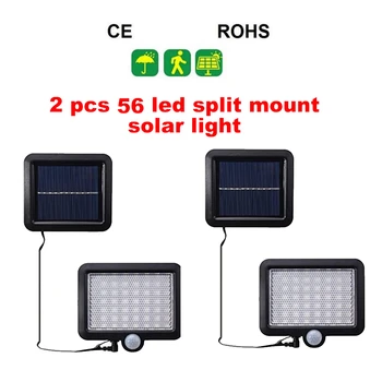 

2/4pcs 100/56/30LEDs Wireless Solar light Solar Power PIR Motion Sensor Outdoor Waterproof for Street Garden Security Wall Lamp