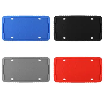 

Car Modification Rattle Rust-proof Weatherproof Silicone License Plate Frame High-grade Sturdy Durable Auto Supplies W91F