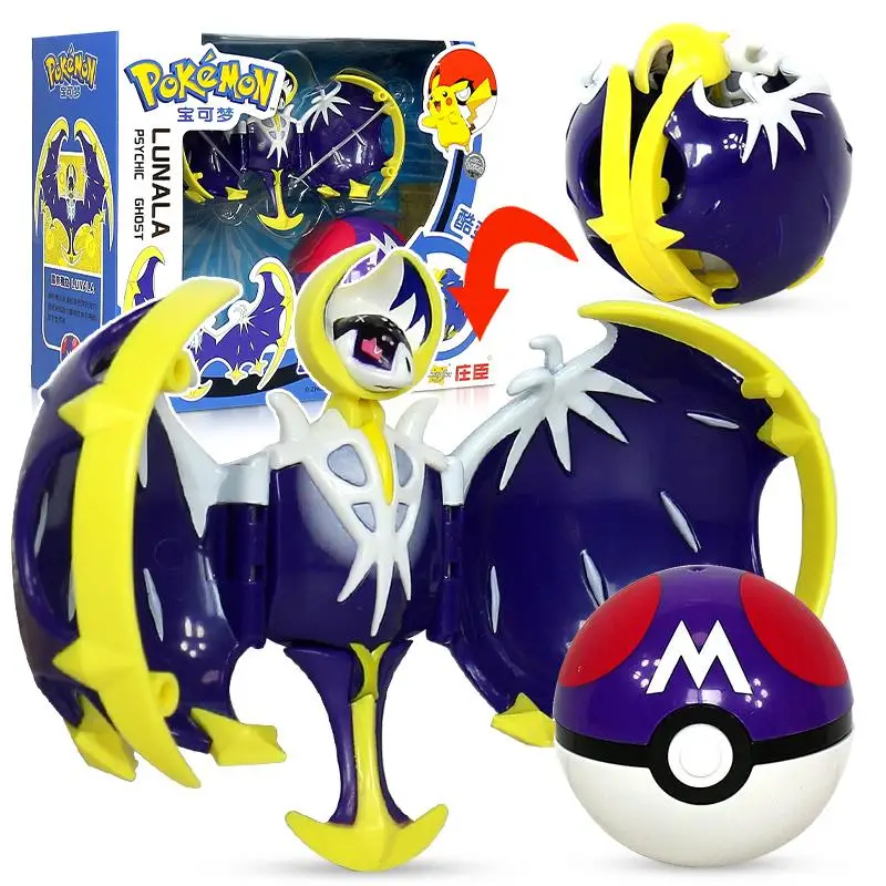 

Pokemon Toy Figure Pikachu Charizard Gyarados Blastoise Pocket Elf Ball Manual Deformation Robot Elf Baby Set Movie & TV