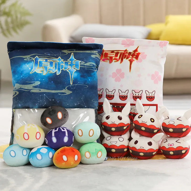 6/8 Slimes/Bag Game Genshin Impact Dolls Bouncing Bomb COS Anime Cartoon Pillow Plush Toy Birthday Gift Cosplay Slime Cute Gifts | Игрушки и