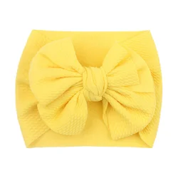 Elegant Big Bow Baby Headband - Solid Color Elastic Hair Accessory (Style 7 A06)