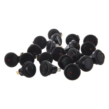 

20X Rocker Switch With Bipolar ON OFF LED Multicolor 3 Pins