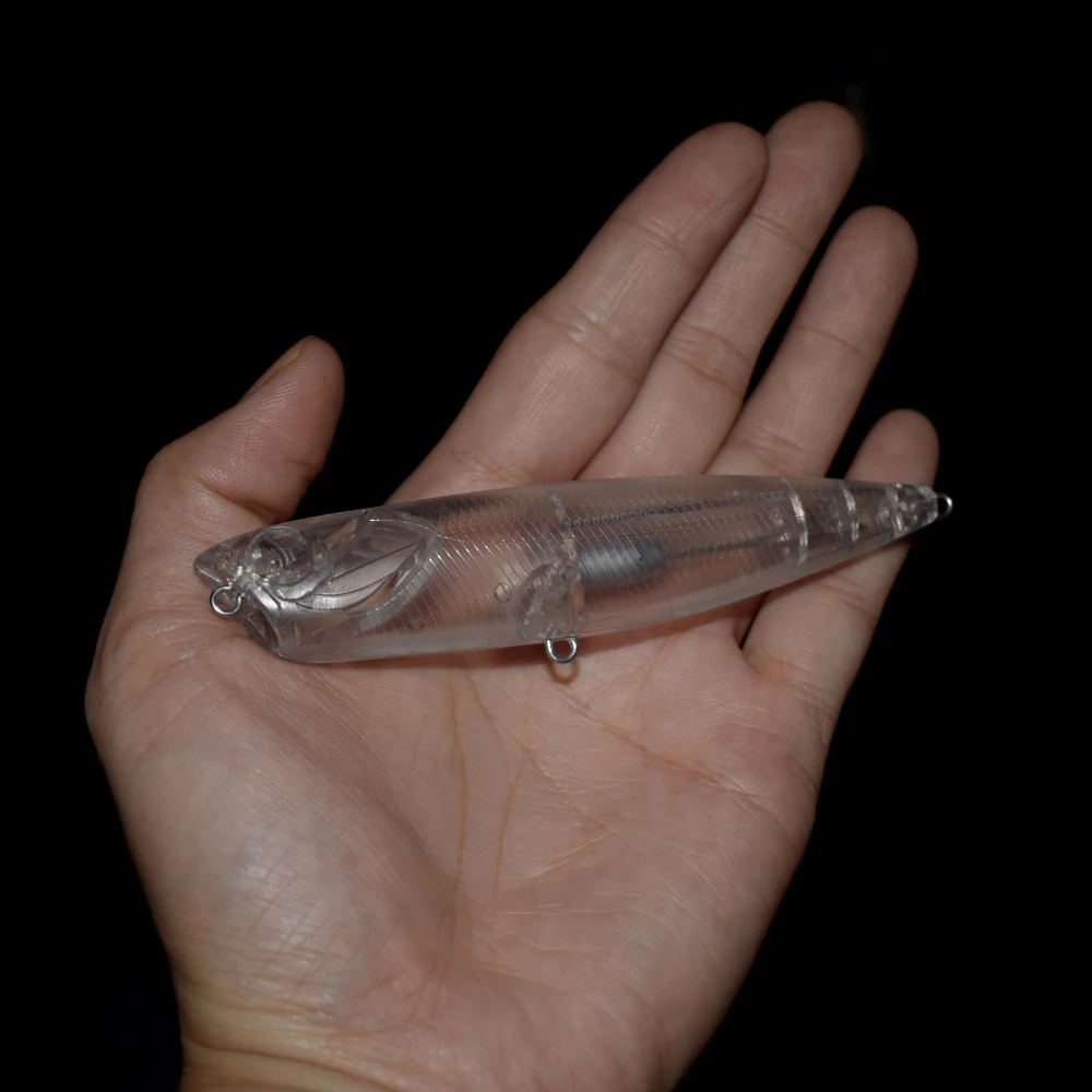 Popper Pencil Lure Unpainted, Transparent Unpainted Bait