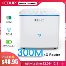 EDUP – routeur WIFI 4G LTE 300Mbps, Portable, Hotspot sans fil, haut débit, pour voiture, MiFi, Modem déverrouillé, avec fente pour carte Sim