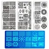 12*6cm Big Size Nail Art Stamping Plate Lines Animal thicken Template Printing mold Plates Nail Art Stencil Decor Stamp Tool 3