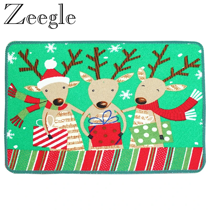 

Zeegle Floor Mat Doormat Christmas Carpet Living Room Rug Non-slip Outdoor Mat Hallway Carpet Bathroom Rug Absorbent Foot Mat
