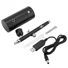 Горячее предложение XD-Top 0,3 мм черный мини воздушный компрессор, распылитель, набор аэрографов, сделай сам, настенное рисование, маляр, распылитель, набор емкостей 7Cc