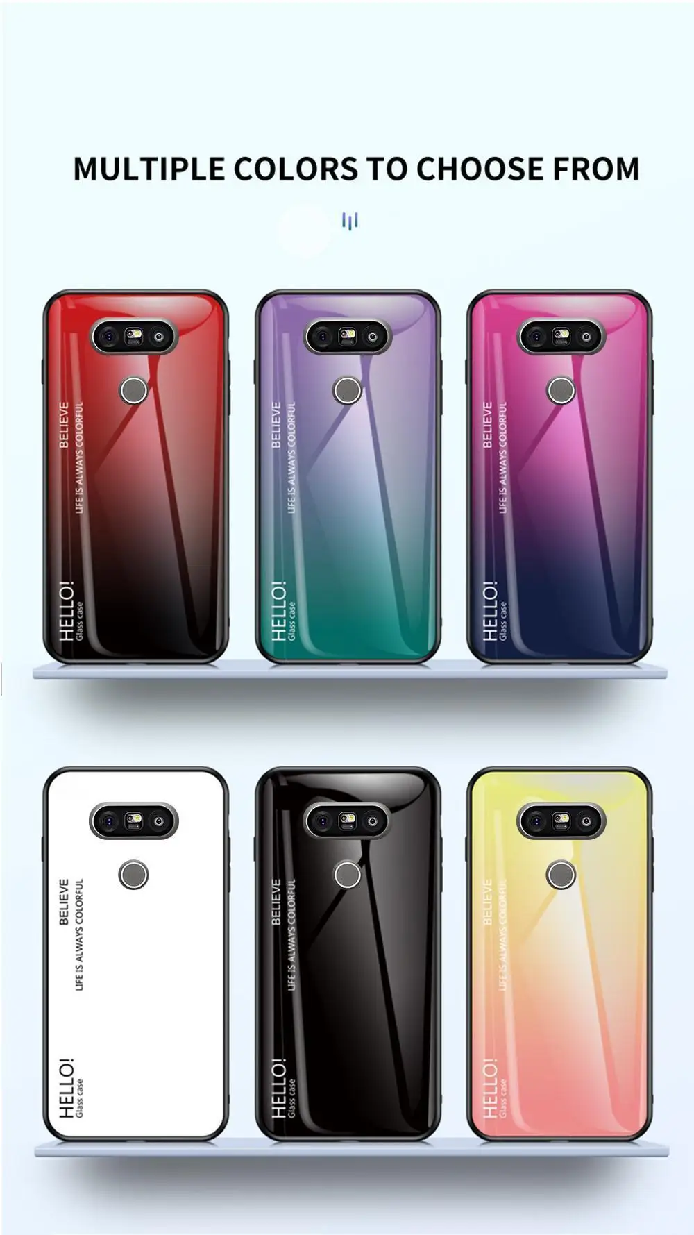 Тонкий градиентный чехол из закаленного стекла для LG G7 G8 ThinQ G6 G5 мягкая задняя крышка на для LG G5 G6 G7 G8 силиконовый чехол для телефона Caoa
