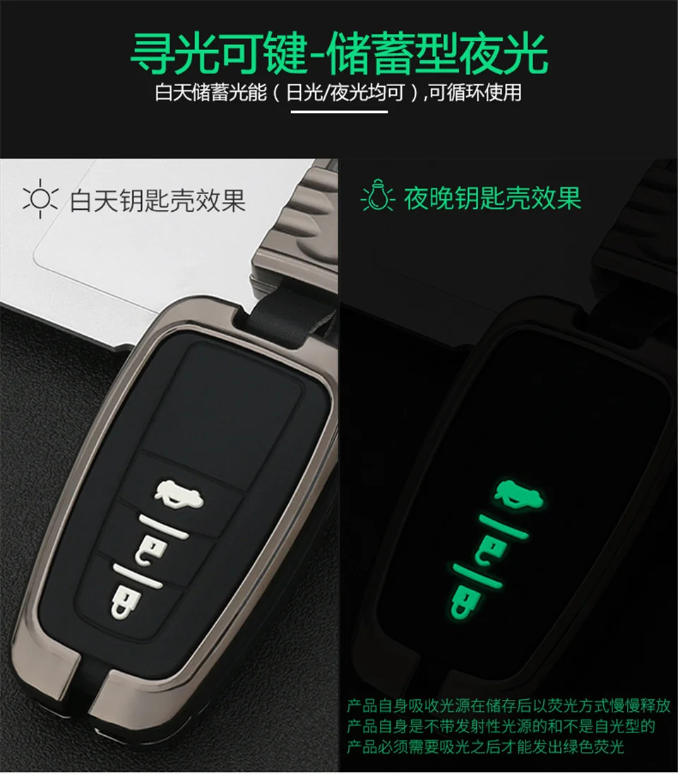 Portachiavi auto per Toyota Key cover per Chr Rav4 Auris Avensis Prius Aygo Camry Corolla Cruiser Land 200 Prado Crown Car key fob - He145a35a2e584b1f935fcc8cabaef8f88