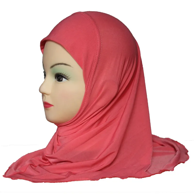 Исламский головной убор для девочек с тучками для малышей Детские Amira хиджаб, мусульманский шарф мгновенное легкое хиджаб для младенцев - Цвет: Watermelon Red