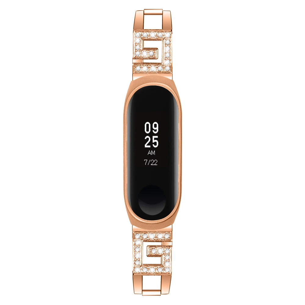 Ремешок для часов Xiaomi mi band 3 4 элегантный металлический сменный Браслет из