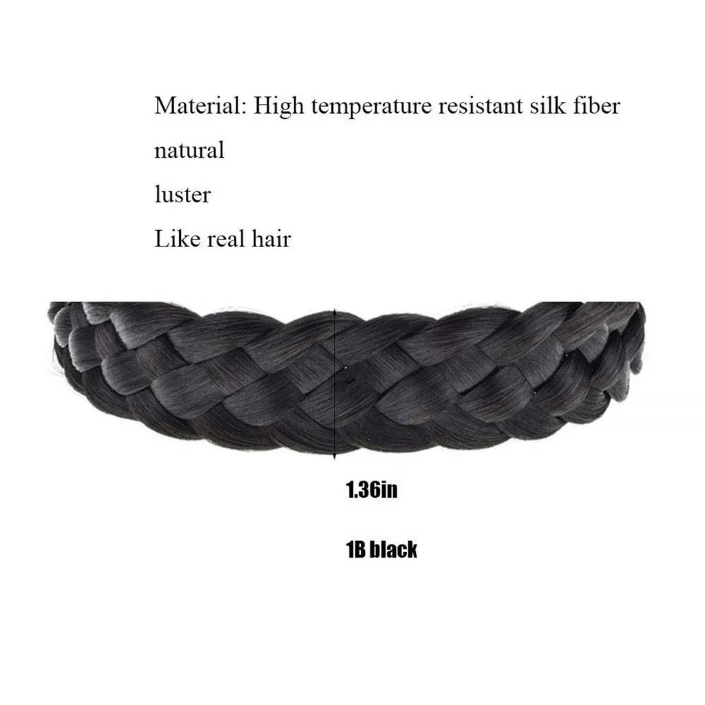 JAYCOSIN Accessory Trendy Wild Lady Synthetic Wig Braided Hair Band Design Simple Elastic Twist Headband Princess Hair 1217#2