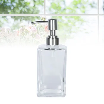 

500ml Glass Empty Pump Travel Bottle Refillable Bottles Lotion Shampoo Emulsion Liquid Soap Container
