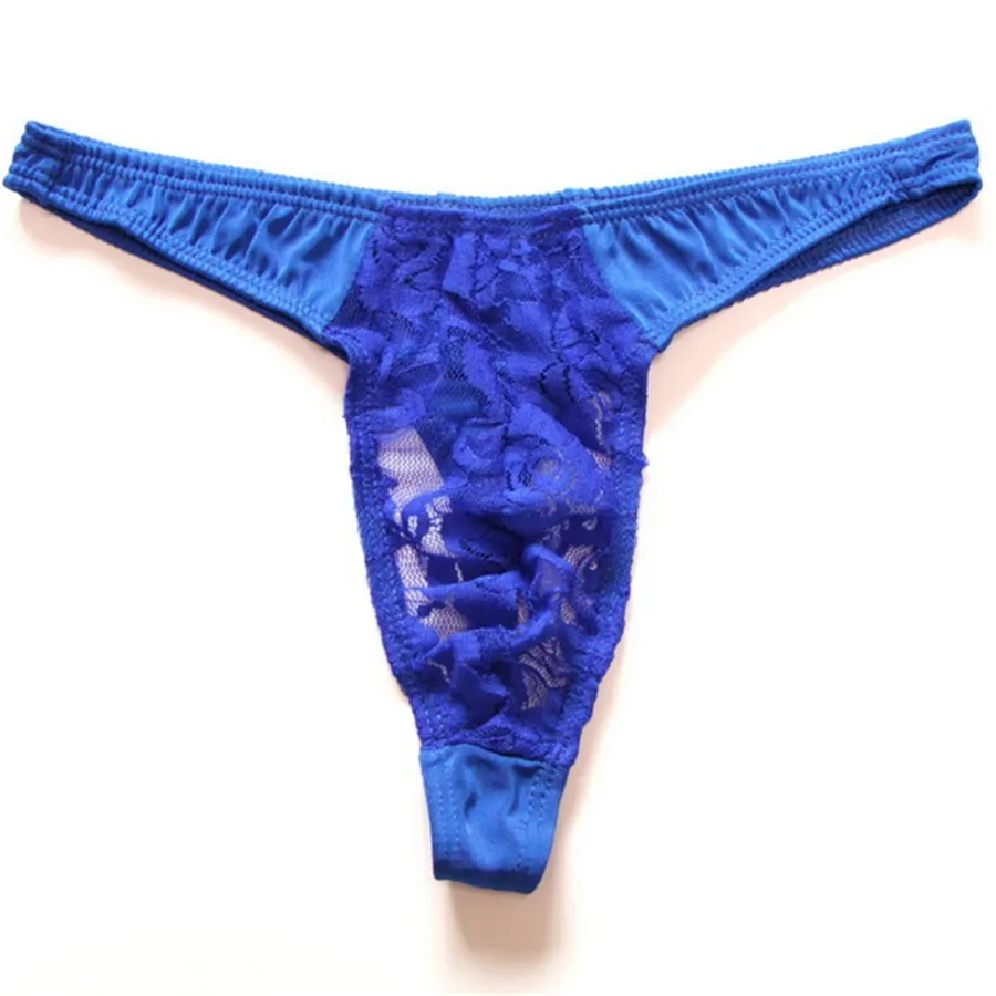 Ажурные мужские кружевные стринги бикини для геев мужское нижнее белье Мужской