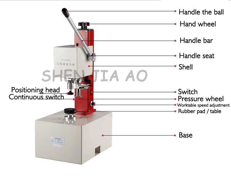 KFJ-1035 Oral Liquid Lock Cover Seal Machine Manual Oral Liquid Prick Machine Pe