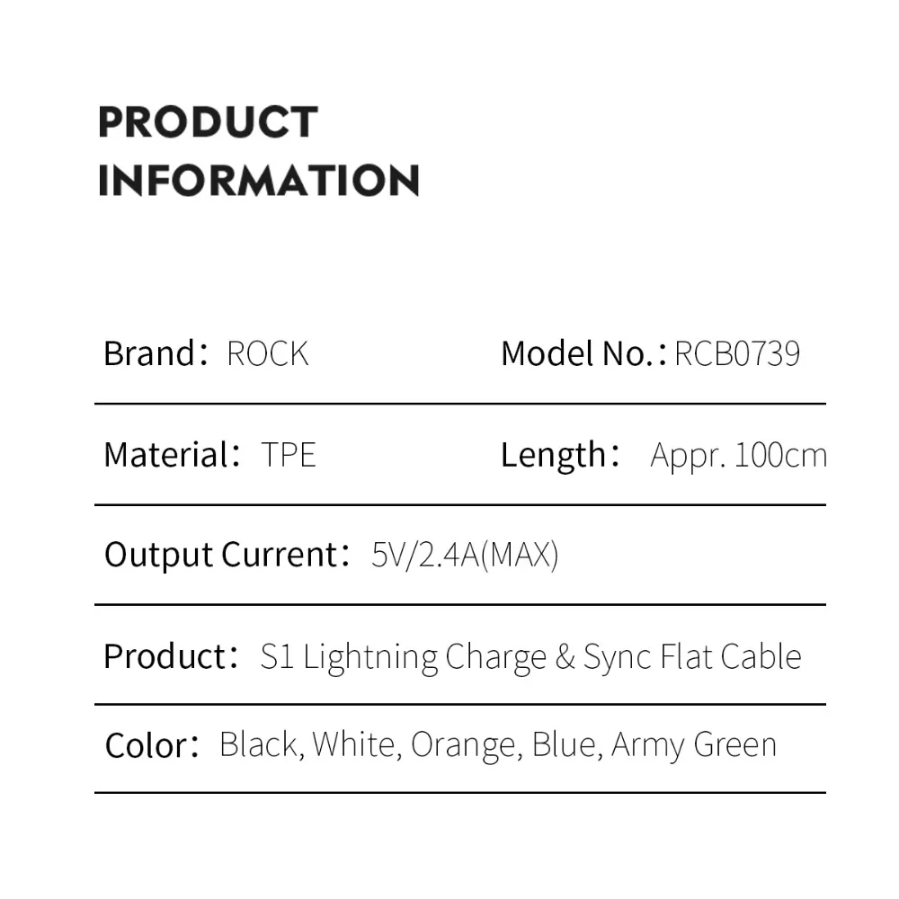 ROCK USB кабель для iPhone Xs Max 7 8 6 Plus 2.4A быстрое зарядное Освещение кабель для iPhone 6 USB кабель для передачи данных зарядный кабель для телефона