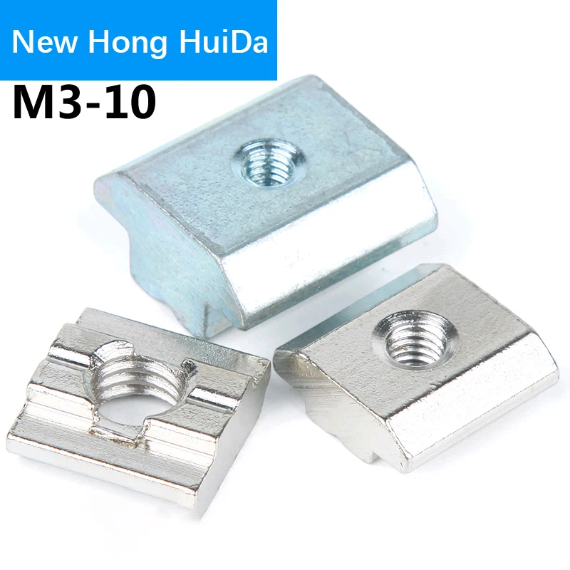 

M3 M4 M5 M6 M8 M10 T Block Square nuts T-Track Sliding Hammer Nut for Fastener Aluminum Profile 2020 3030 4040 4545