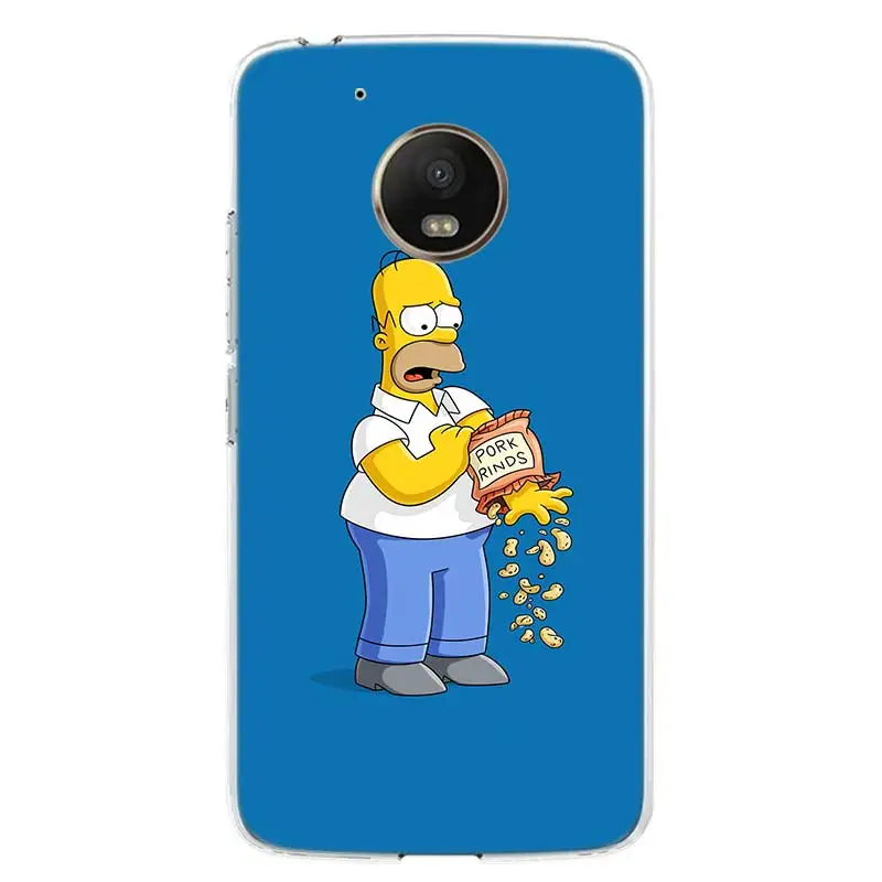 TW004-8 Симпсоны желтый чехол для телефона для Motorola Moto G7 G6 G5S G5 E4 Plus G4 E5 Play power EU Подарочный чехол с рисунком - Цвет: TW004-8