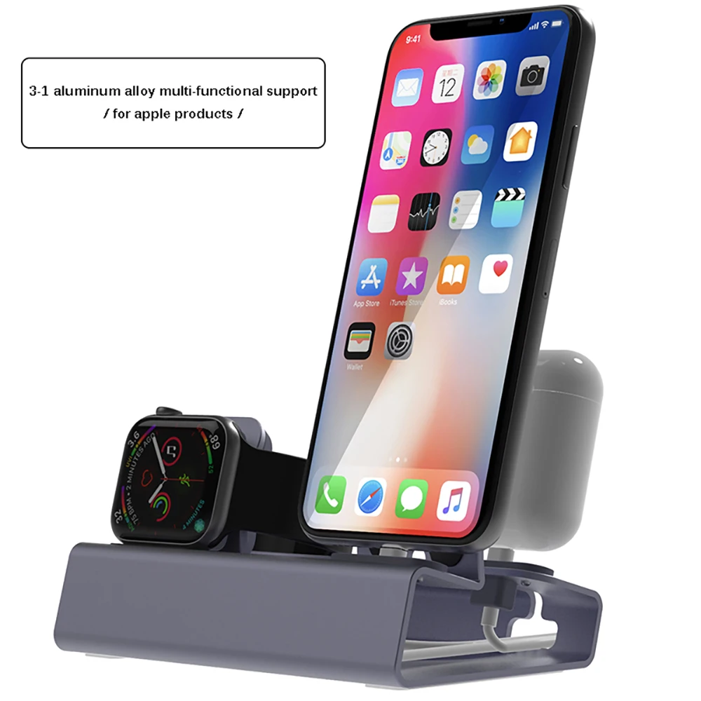 Зарядная док-станция 3 в 1 для iPhone X XR XS Max 8 7 Apple Watch | Мобильные телефоны и аксессуары