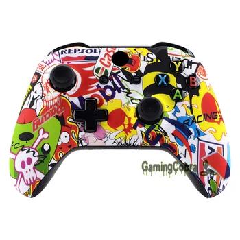 

For Xbox One X & One S Controller Upper Faceplate Shell Sticker Bomb Soft Touch Grip #SXOFS04