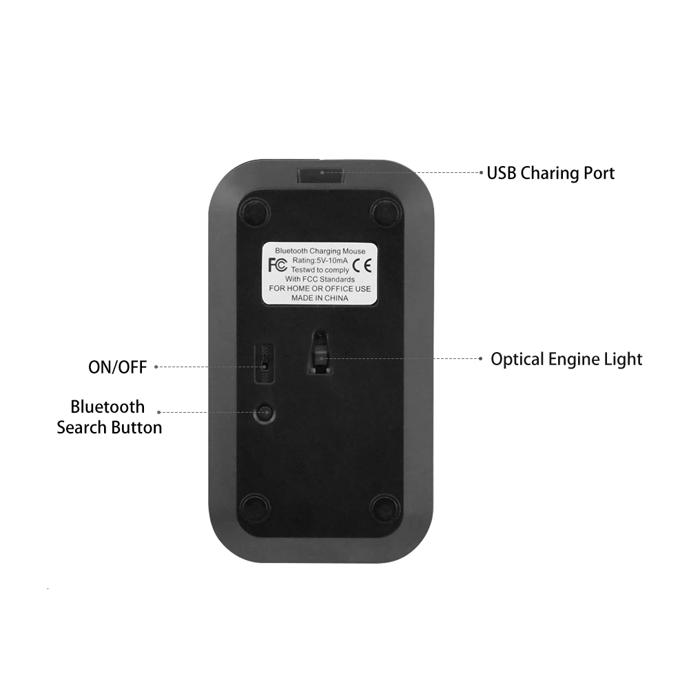 Бесшумная Беспроводная Bluetooth 4 0 мышь CHYI перезаряжаемая оптическая компьютерная