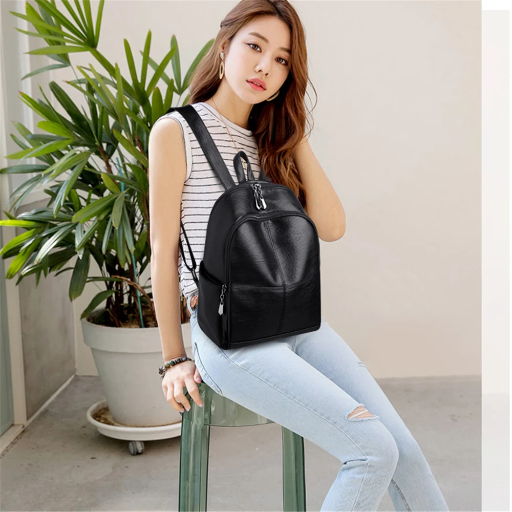 Женский рюкзак для девочек mochila feminina, повседневный женский кожаный рюкзак, женская сумка через плечо, сумка для путешествий