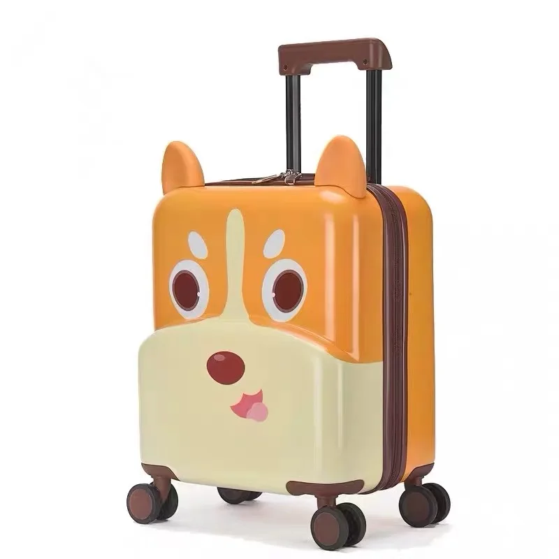 Cute Cartoon Children Rolling Luggage Spinner Multifunction Ride Sit Suitcase Wheels 20 Inch Student Cabin Trolley Luggage Kids - Цвет: Rolling Luggage