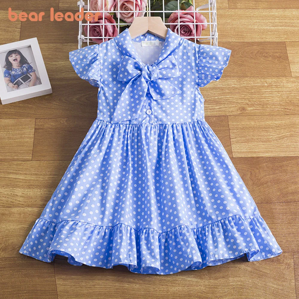 Bear Leader/2022 г. Летнее платье для девочек детская повседневная одежда Детские платья