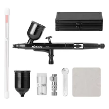 KKmoon Профессиональный Многоцелевой гравитационный корм двойного действия Аэрограф набор 0,3 мм триггер спрей машина