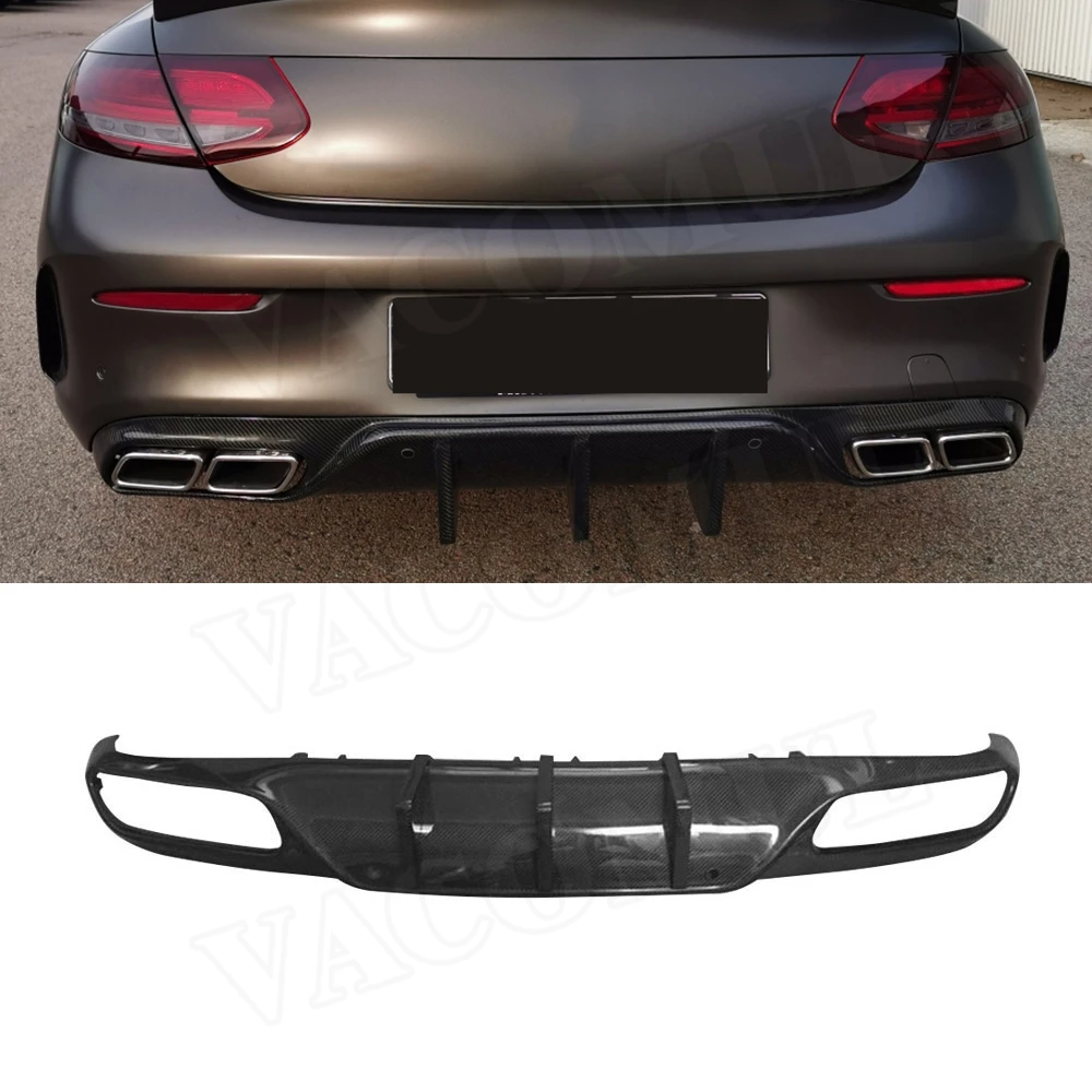 Карбоновое волокно/FRP задний диффузор спойлер для Benz C Class C205 C63 AMG Sport Coupe 2 двери- FD стиль защита Бампера