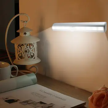 

10LED Small Night Light Human Body Induction Cabinet Wardrobe Lamp Silver Dry Accumulator Type White Light Color Box Pack