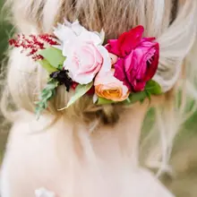 Свадебный головной убор для невесты, Аксессуары для пляжа, гирлянда для детей, пеньковая веревка, повязка на голову для свадебной фотосъемки, цветочный головной венок Mori Girl, аксессуары