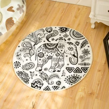 Lanke персидский стиль, круглые ковры для гостиной, спальни, декоративные ковры животных, кабинет, журнальный столик, коврик для пола