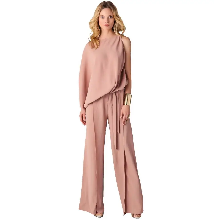 

Autumn Women's Set Irregular Siamese Strap Waist Flare Pants Set