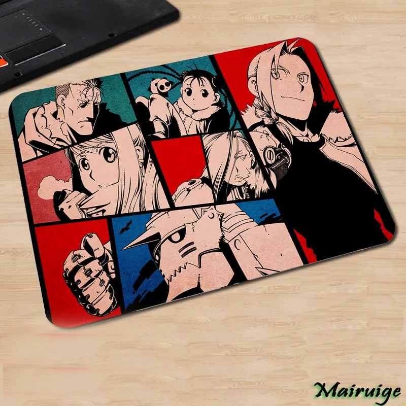 250X290X2MM Полностью металлический Алхимик популярный Аниме Манга Diy Печатный коврик для мыши мини ПК компьютер резиновый стол коврик для мыши для украшения - Цвет: 250X290X2MM