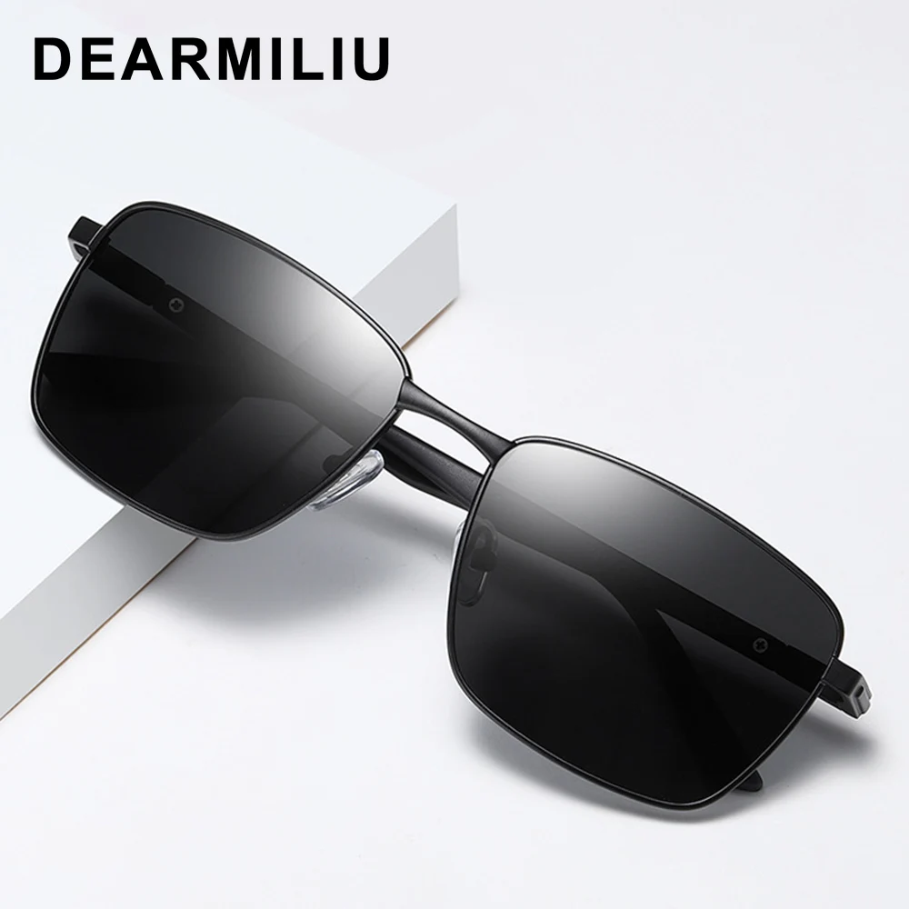 DEARMILIU, новинка, Мужские Винтажные Солнцезащитные очки, маленькие, квадратные, Однолучевые, поляризационные, солнцезащитные очки, очки, lunette soleil homme 5919