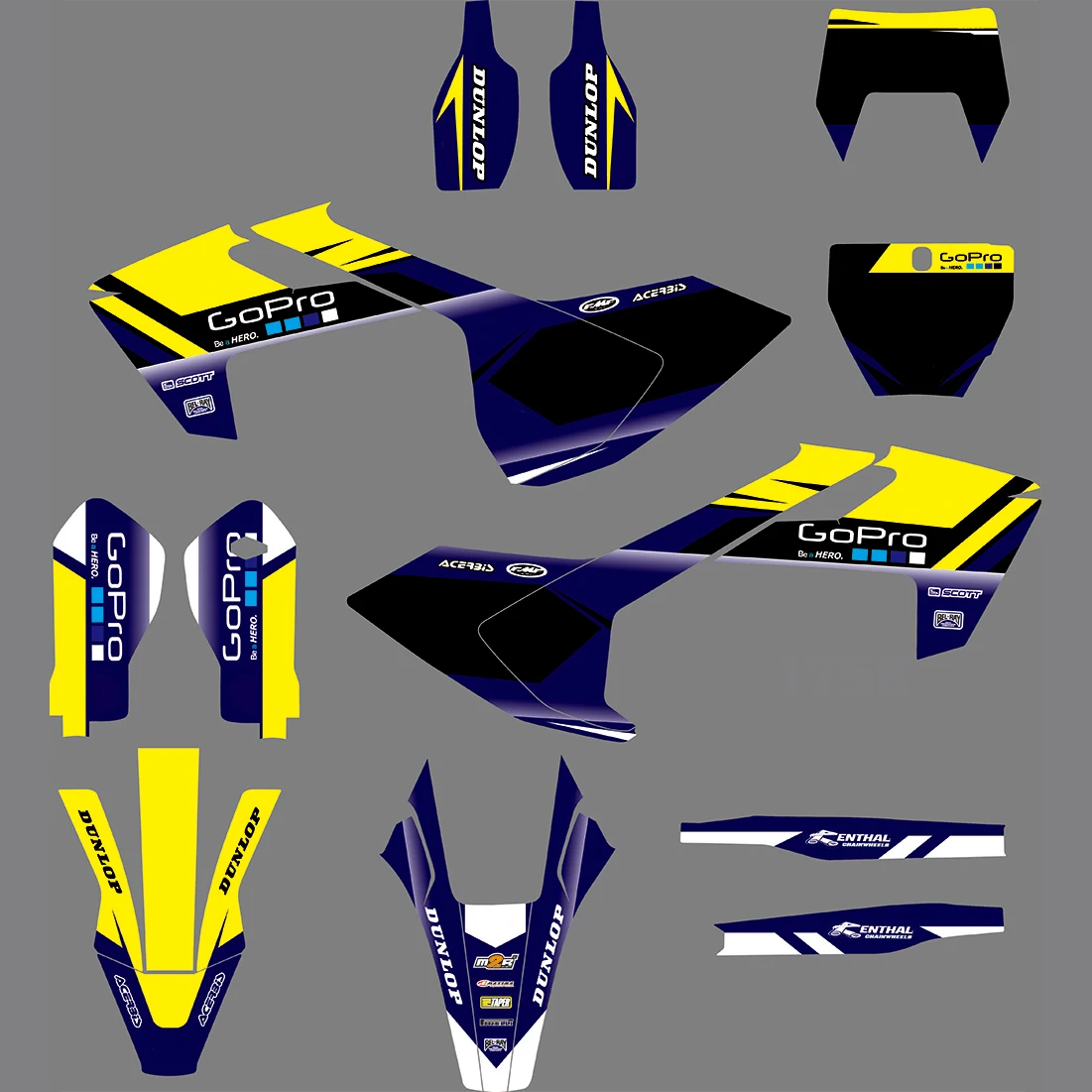 

for Husqvarna 125 250 350 450 TE FE 2017 2018 2019 FC TC FS TX FX 2016 2017 2018 3M Graphics Decals Stickers Kit
