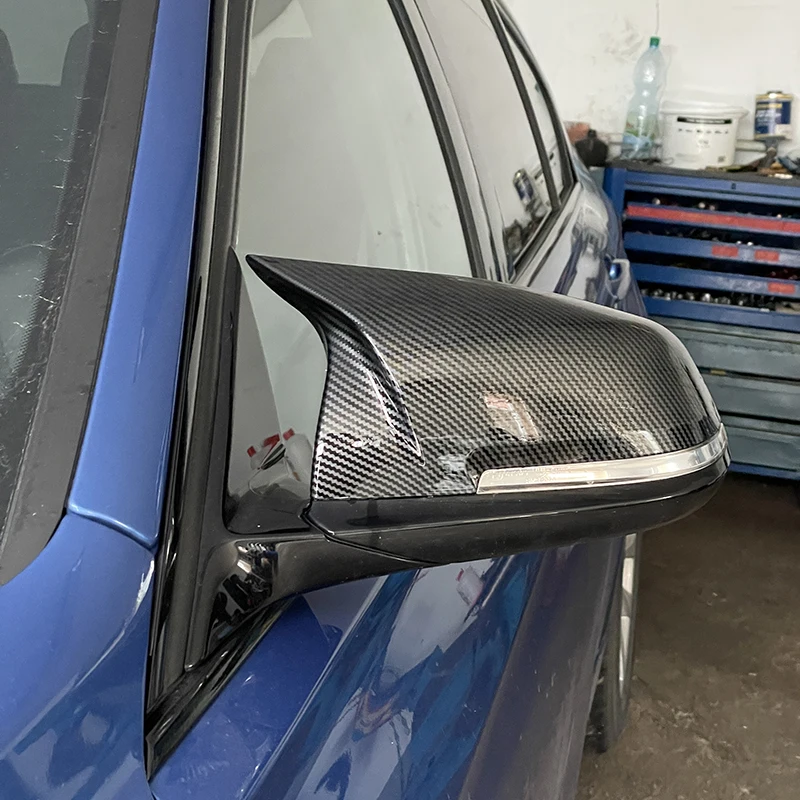 

Автомобильное боковое зеркало заднего вида, отделка для BMW F20, F21, F22, F23, F30, F31, F32, F36, X1, E84, F87, M2, стиль из углеродного волокна, 2 шт.