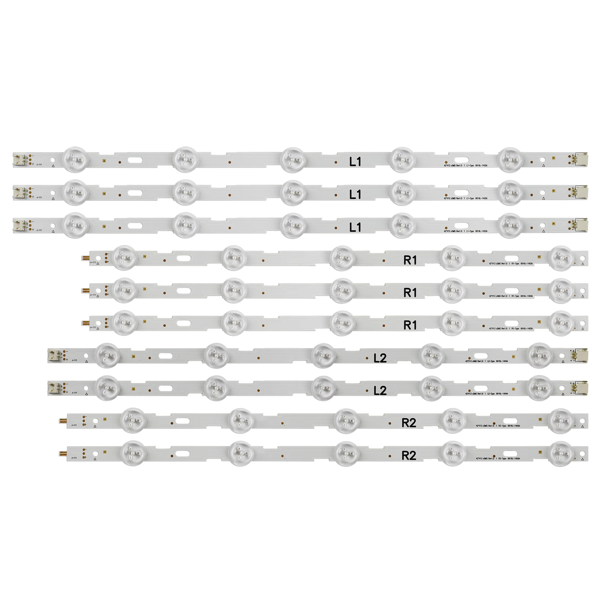 Светодиодная лента 10 шт для LG 42 ''V13 cDMS Rev1.0 1 L1 R1 L2 R2-Type 6916L-1402A 6916L-1403A 6916L-1404A 6916L-1405A