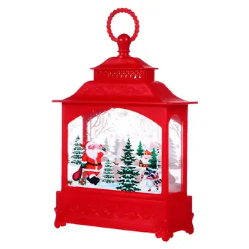 

1pc Christmas LED Luminous Fireplace Lamp Red Santa Portable Light without Battery