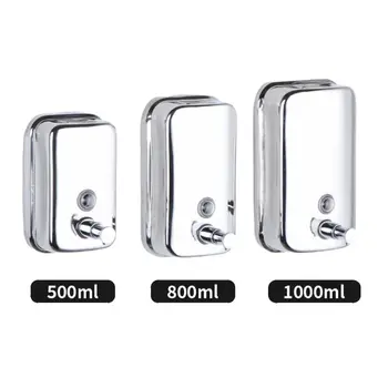 

Home Liquid Soap Pump Dispenser Stainless Steel Holder Cleaning Container Manual Press Soap Organizer Kitchen Cleaner