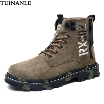

TUINANLE Winter Boots Women Waterproof Pig Suede Booties Warm Plush Womens Shoes Motorcycle Boots Round Toe Zapatos De Mujer