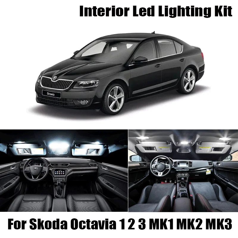 Для Skoda Octavia 1 2 3 MK1 MK2 MK3 Sedan Combi белые автомобильные аксессуары Canbus светодиодный