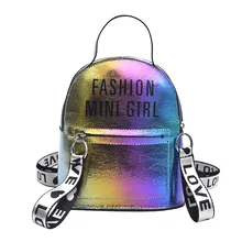 Кожаная женская сумка с буквенным принтом, Женский мини-рюкзак, школьная сумка для девочек-подростков, маленькие рюкзаки, дорожные сумки, Mochila Feminina