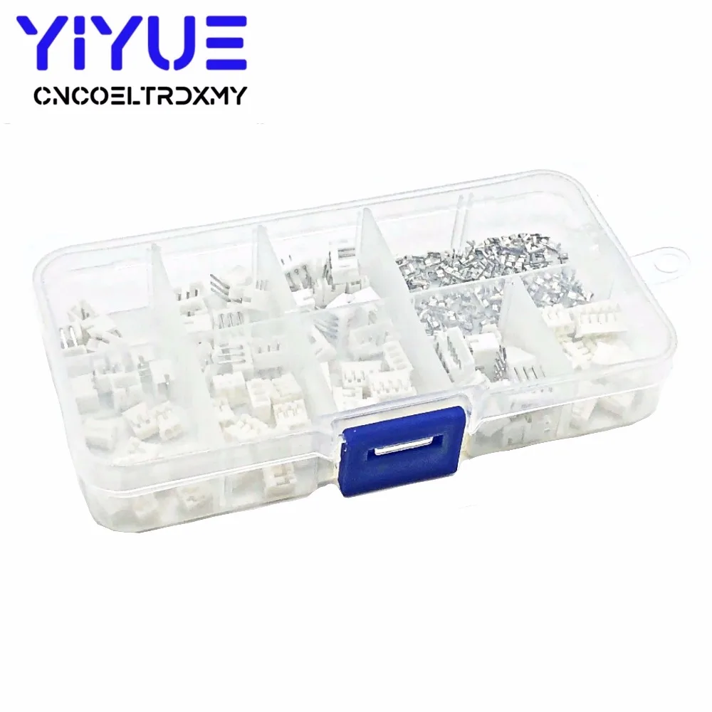 220pcs JST PH2.0 wire Connector PH 2.0mm 90 angle Curved pin Header + Housing + Terminal Kit 2p 3p 4p 5pin PH Kits TJC3 (6)