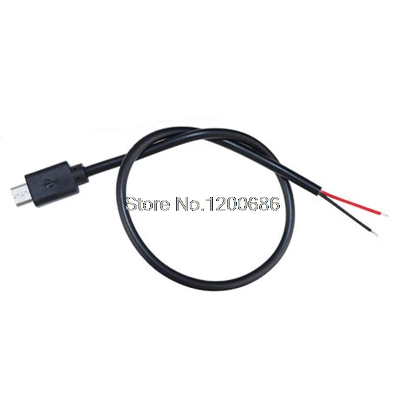 Кабель Micro USB 0,3 м Micro 5pin USB Female Jack 4 провода кабель питания Pigtail шнур DIY - Цвет: 2PIN male