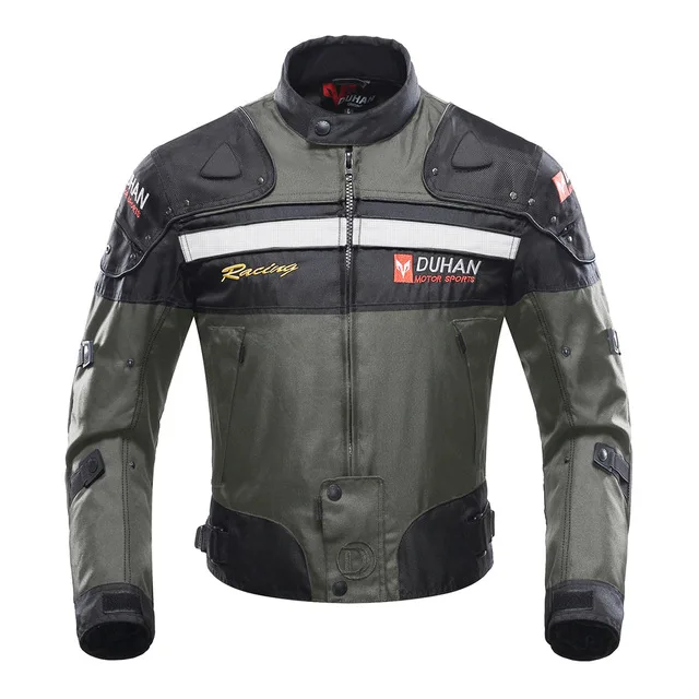 DUHAN мотоциклетная Мужская куртка защитная мотоциклетная куртка мотокросса внедорожный велосипед для езды на велосипеде ветрозащитная куртка гоночная одежда - Цвет: Серый