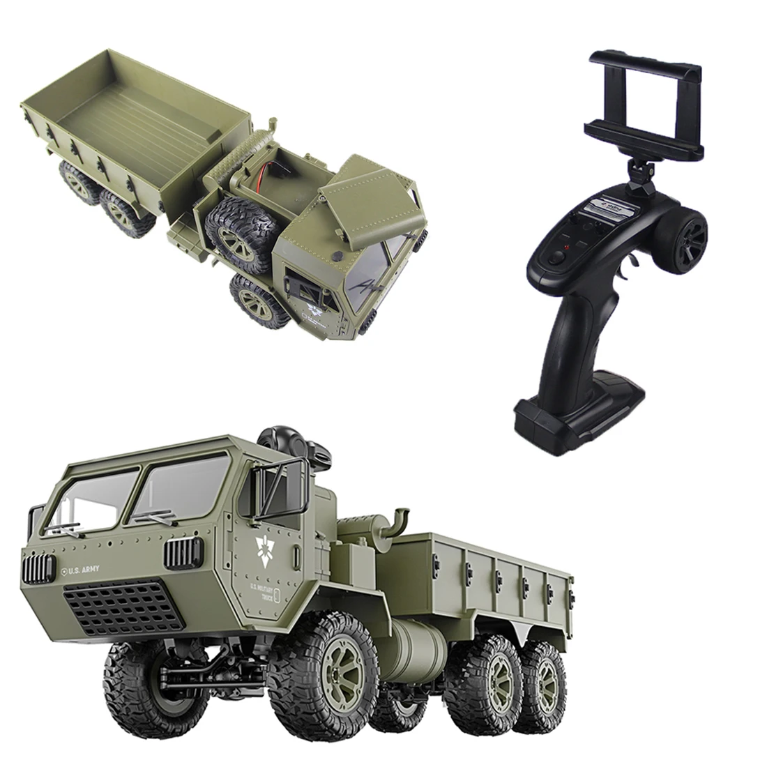 Высокая Рекомендуемая 1 Набор 2,4G военные грузовики 6WD 0.3MP имитационная модель автомобиля Wifi версия-оливковый Драб