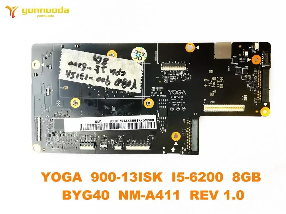 lower price  Original for Lenovo YOGA 900-13ISK laptop motherboard YOGA 900-13ISK I5-6200 8GB BYG40 NM-A411 REV 